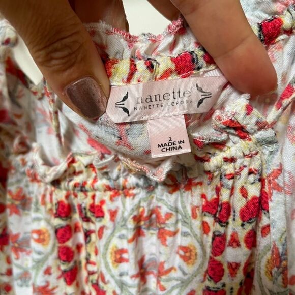 Nanette Lepore Clara Wildflower Floral  Halter Tiered Maxi Dress Halter 2 - Picture 7 of 9